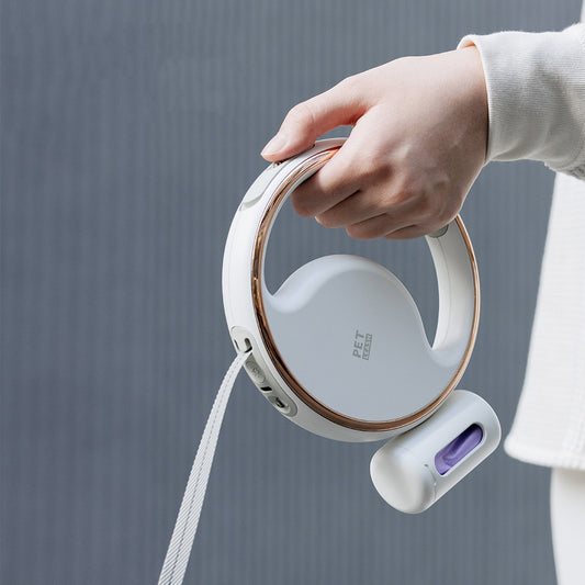 Correa retráctil para perros con iluminación automática