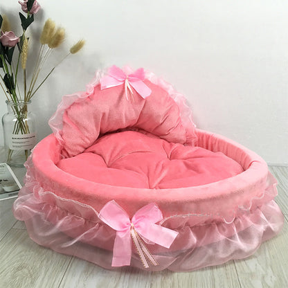 Cama de princesa para perros y gatos