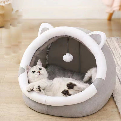 Cama para gatos de terciopelo y algodón